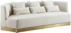 Marquis Velvet Sofa In Cream - 600Cream-S | Meridian