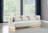 Meridian Furniture - Marquis Velvet Sofa In Cream - 600Cream-S