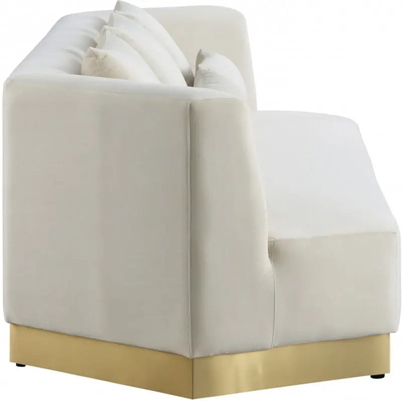 Meridian Furniture - Marquis Velvet Sofa In Cream - 600Cream-S