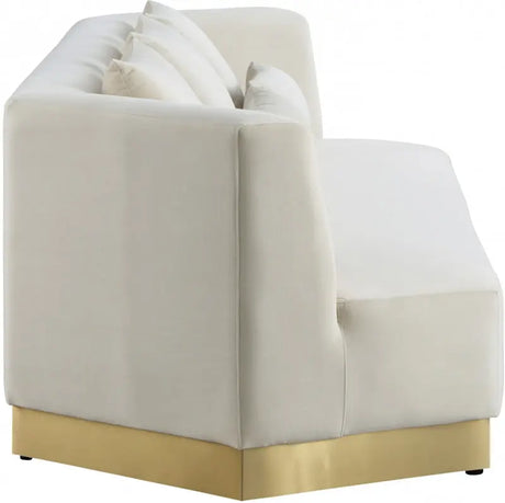 Meridian Furniture - Marquis Velvet Sofa In Cream - 600Cream-S