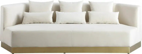 Meridian Furniture - Marquis Velvet Sofa In Cream - 600Cream-S