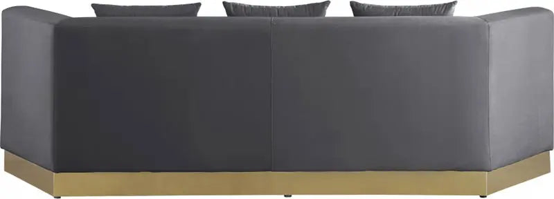 Meridian Furniture - Marquis Velvet Sofa In Grey - 600Grey-S