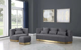 Meridian Furniture - Marquis Velvet Sofa In Grey - 600Grey-S