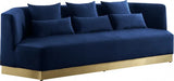 Meridian Furniture - Marquis Velvet Sofa In Navy - 600Navy-S