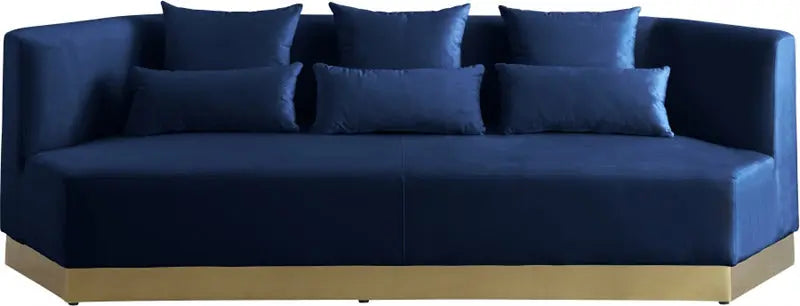 Meridian Furniture - Marquis Velvet Sofa In Navy - 600Navy-S