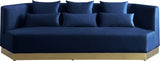 Meridian Furniture - Marquis Velvet Sofa In Navy - 600Navy-S