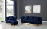 Meridian Furniture - Marquis Velvet Sofa In Navy - 600Navy-S