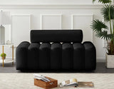 Meridian Furniture - Melody Velvet Loveseat In Black - 647Black-L