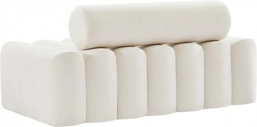 Meridian Furniture - Melody Velvet Loveseat In Cream - 647Cream-L