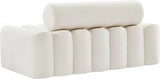 Meridian Furniture - Melody Velvet Loveseat In Cream - 647Cream-L