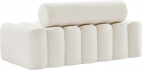 Meridian Furniture - Melody Velvet Loveseat In Cream - 647Cream-L