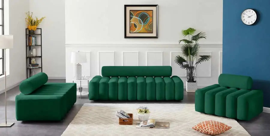 Meridian Furniture - Melody Velvet Loveseat In Green - 647Green-L