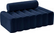 Melody Velvet Loveseat In Navy - 647Navy-L | Meridian