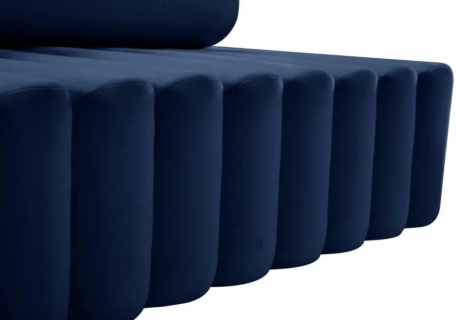 Meridian Furniture - Melody Velvet Loveseat In Navy - 647Navy-L