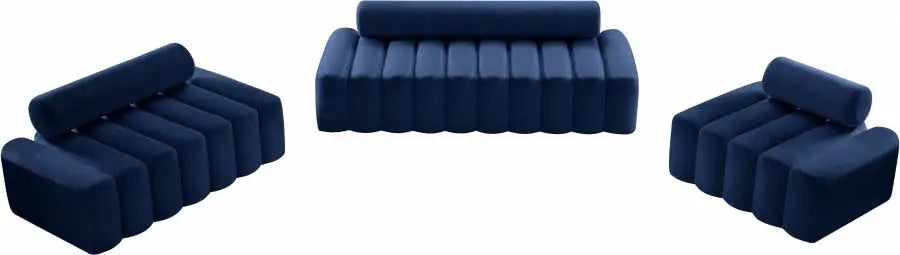 Meridian Furniture - Melody Velvet Loveseat In Navy - 647Navy-L