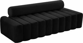 Melody Velvet Sofa In Black - 647Black-S | Meridian
