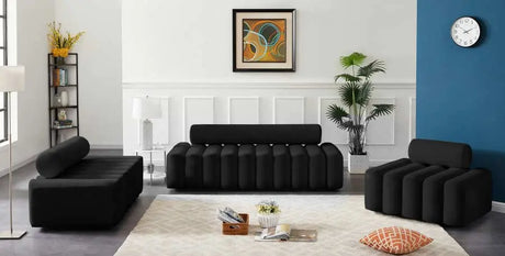 Meridian Furniture - Melody Velvet Sofa In Black - 647Black-S