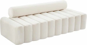 Melody Velvet Sofa In Cream - 647Cream-S | Meridian
