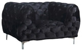 Meridian Furniture - Mercer Velvet Chair In Black - 646Bl-C