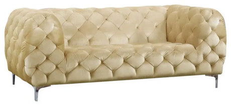 Meridian Furniture - Mercer Velvet Loveseat In Beige - 646Be-L