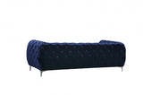 Meridian Furniture - Mercer Velvet Loveseat In Navy - 646Navy-L