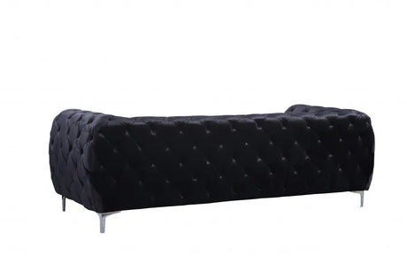 Meridian Furniture - Mercer Velvet Sofa In Black - 646Bl-S