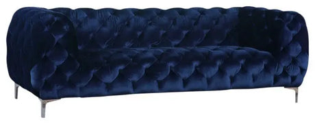 Meridian Furniture - Mercer Velvet Sofa In Navy - 646Navy-S