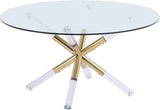 Meridian Furniture - Mercury Coffee Table In Acrylic-Gold - 284-C