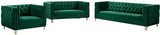 Meridian Furniture - Michelle 3 Piece Living Room Set In Green - 652Green-S-3Set