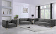 Michelle 3 Piece Living Room Set In Grey - 652Grey-S-3Set | Meridian