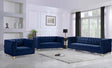 Michelle 3 Piece Living Room Set In Navy - 652Navy-S-3Set | Meridian