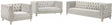 Michelle 3 Piece Living Room Set In White - 651White-S-3Set | Meridian