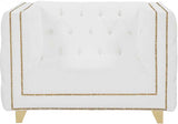 Meridian Furniture - Michelle 3 Piece Living Room Set In White - 651White-S-3Set