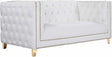 Michelle Faux Leather Loveseat In White - 651White-L | Meridian