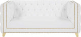 Meridian Furniture - Michelle Faux Leather Loveseat In White - 651White-L