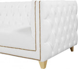 Meridian Furniture - Michelle Faux Leather Loveseat In White - 651White-L