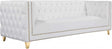 Michelle Faux Leather Sofa In White - 651White-S | Meridian