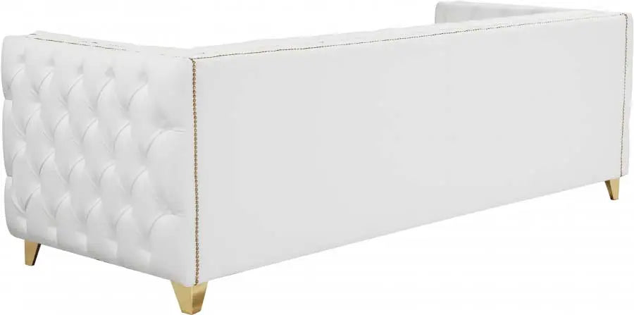 Meridian Furniture - Michelle Faux Leather Sofa In White - 651White-S