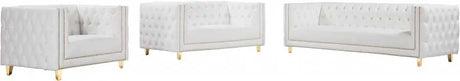 Meridian Furniture - Michelle Faux Leather Sofa In White - 651White-S