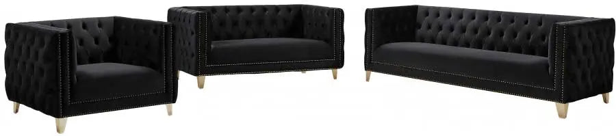 Meridian Furniture - Michelle Velvet Chair In Black - 652Black-C
