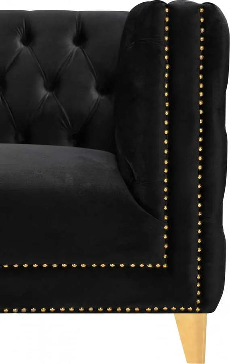 Meridian Furniture - Michelle Velvet Chair In Black - 652Black-C