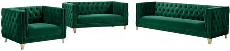 Meridian Furniture - Michelle Velvet Chair In Green - 652Green-C