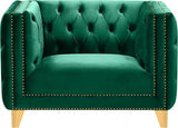 Meridian Furniture - Michelle Velvet Chair In Green - 652Green-C