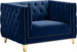 Michelle Velvet Chair In Navy - 652Navy-C | Meridian