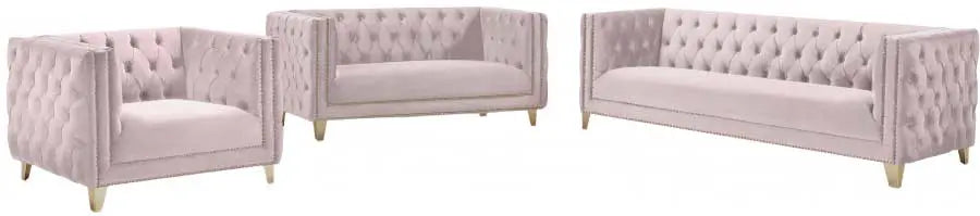 Meridian Furniture - Michelle Velvet Chair In Pink - 652Pink-C