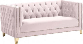 Michelle Velvet Loveseat In Pink - 652Pink-L | Meridian
