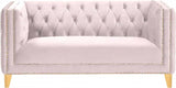 Meridian Furniture - Michelle Velvet Loveseat In Pink - 652Pink-L