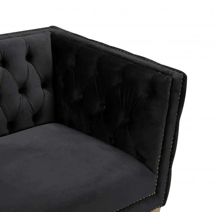 Meridian Furniture - Michelle Velvet Sofa In Black - 652Black-S