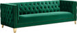 Michelle Velvet Sofa In Green - 652Green-S | Meridian