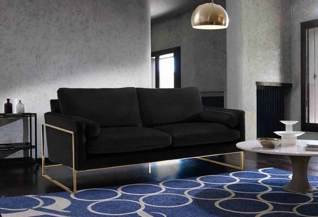 Meridian Furniture - Mila Velvet Sofa In Black - 678Black-S